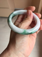 Load image into Gallery viewer, 55.5mm Certified 100% natural Type A sunny Green & Light Purple(春带彩) jadeite jade bangle PH247-0509