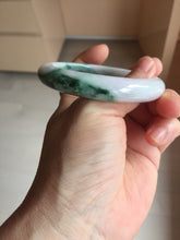 Load image into Gallery viewer, 55.5mm Certified 100% natural Type A sunny Green & Light Purple(春带彩) jadeite jade bangle PH247-0509