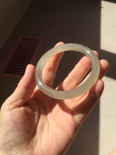 Load image into Gallery viewer, 卖了 54mm Certified 100% Natural icy gray black (灰冰) nephrite jade bangle HT137-3358