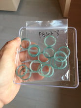 Load image into Gallery viewer, 17.7mm 7 1/2 100% natural type A icy watery green/blue/gray/black Guatemala jadeite jade band ring group PB302