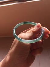 Load image into Gallery viewer, 56.3mm Certified Type A 100% Natural icy watery dark green/blue/gray/black slim Guatemala Jadeite bangle PJ155-0662