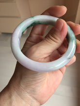 Load image into Gallery viewer, 55.5mm Certified 100% natural Type A sunny Green & Light Purple(春带彩) jadeite jade bangle PH247-0509