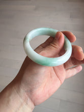 Load image into Gallery viewer, 53mm 100% natural certified sunny green/white(白底青) jadeite jade bangle BK81-5255