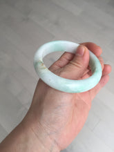 Load image into Gallery viewer, 53mm 100% natural certified sunny green/white(白底青) jadeite jade bangle BK81-5255
