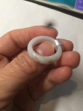 Load image into Gallery viewer, Size 6 1/2-8 100% natural type A white jadeite jade band ring R106