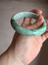 Load image into Gallery viewer, 55.8mm certified type A 100% Natural sunny green gray jadeite jade bangle BS31-4416