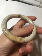 Load image into Gallery viewer, 56mm 100% natural beige yellow red round cut Coral Jade (珊瑚玉) bangle XY101
