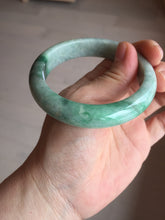 Load image into Gallery viewer, 55.8mm certified type A 100% Natural sunny green gray jadeite jade bangle BS31-4416