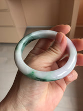 Load image into Gallery viewer, 55.5mm Certified 100% natural Type A sunny Green & Light Purple(春带彩) jadeite jade bangle PH247-0509