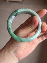 Load image into Gallery viewer, 55.8mm certified type A 100% Natural sunny green gray jadeite jade bangle BS31-4416