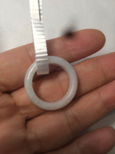 Load image into Gallery viewer, Size 6 1/2-8 100% natural type A white jadeite jade band ring R106