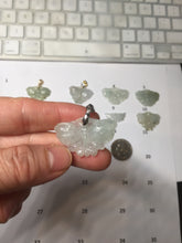 Load image into Gallery viewer, 100% Natural type A icy watery light green Jadeite Jade butterfly pendant PH113-1