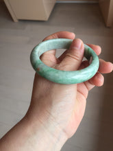 Load image into Gallery viewer, 55.8mm certified type A 100% Natural sunny green gray jadeite jade bangle BS31-4416