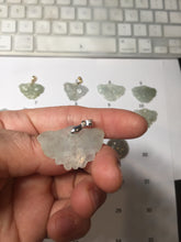 Load image into Gallery viewer, 100% Natural type A icy watery light green Jadeite Jade butterfly pendant PH113-1