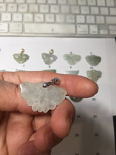 Load image into Gallery viewer, 100% Natural type A icy watery light green Jadeite Jade butterfly pendant PH113-1