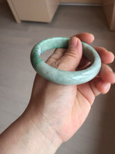 Load image into Gallery viewer, 55.8mm certified type A 100% Natural sunny green gray jadeite jade bangle BS31-4416