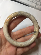 Load image into Gallery viewer, 56mm 100% natural beige yellow red round cut Coral Jade (珊瑚玉) bangle XY101