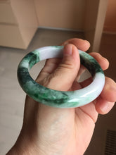 Load image into Gallery viewer, 55.5mm Certified 100% natural Type A Green & Light Purple jadeite jade bangle PH246-0510