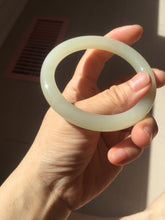 Load image into Gallery viewer, 57.6mm Certified 100% Natural light green yellow white Nephrite Bangle HT136-3368
