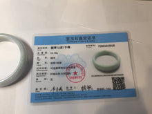Load image into Gallery viewer, 53.5mm certified type A 100% Natural light green purple white Jadeite Jade bangle J150-6018