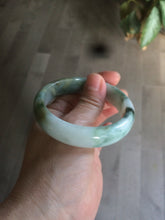 Load image into Gallery viewer, 54mm certified 100% natural Type A green/dark green/white/brown jungle camouflage color jadeite jade bangle BG22-1726