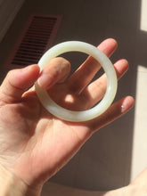 Load image into Gallery viewer, 57.6mm Certified 100% Natural light green yellow white Nephrite Bangle HT136-3368