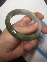 Load image into Gallery viewer, 55.5mm certificated Type A 100% Natural oily dark green/yellow/brown Jadeite Jade bangle D132-4069