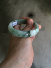 Load image into Gallery viewer, 54mm certified 100% natural Type A green/dark green/white/brown jungle camouflage color jadeite jade bangle BG22-1726