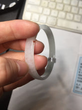 Load image into Gallery viewer, 47.6mm certified 100% natural type A light green red white thin square style jadeite bangle PH225-0961