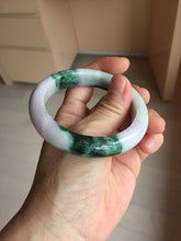 Load image into Gallery viewer, 55.5mm Certified 100% natural Type A Green & Light Purple jadeite jade bangle PH246-0510