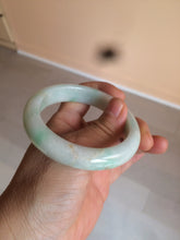 Load image into Gallery viewer, 54.6mm certified 100% natural Type A sunny green/white/brown jadeite jade bangle Y138-3314