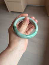 Load image into Gallery viewer, 55.8mm certified type A 100% Natural sunny green gray jadeite jade bangle BS31-4416