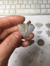 Load image into Gallery viewer, 100% Natural type A icy watery light green purple red (FU LU SHOU) Jadeite Jade butterfly pendant PH113-3