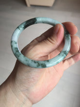 Load image into Gallery viewer, 57.5mm certificated Type A 100% Natural light green with green floating flowers Jadeite Jade bangle AS82-3025