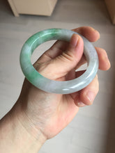Load image into Gallery viewer, 53.5mm certified 100% natural Type A icy water sunny green/gray/black jadeite jade bangle BP157-5022