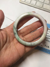 Load image into Gallery viewer, 55.5mm certified 100% natural Type A sunny green purple yellow(FU LU SHOU) white jadeite bangle PD156-6309