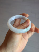 Load image into Gallery viewer, 52mm certified type A100% Natural green purple oval Jadeite Jade bangle BM34-0270