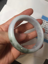 Load image into Gallery viewer, 53.5mm certified type A 100% Natural light green purple white Jadeite Jade bangle J150-6018
