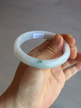 Load image into Gallery viewer, 52mm certified type A100% Natural green purple oval Jadeite Jade bangle BM34-0270