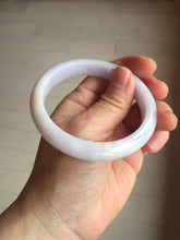 Load image into Gallery viewer, 56.1mm certified 100% Natural type A light purple white Jadeite Jade bangle PH194-8257