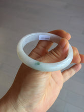 Load image into Gallery viewer, 52mm certified type A100% Natural green purple oval Jadeite Jade bangle BM34-0270