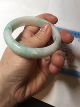 Load image into Gallery viewer, 53mm 100% natural certified sunny green/white(白底青) jadeite jade bangle BK81-5255