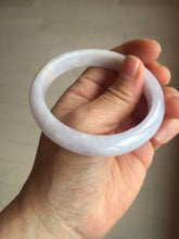 Load image into Gallery viewer, 56.1mm certified 100% Natural type A light purple white Jadeite Jade bangle PH194-8257