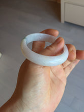 Load image into Gallery viewer, 52mm certified type A100% Natural green purple oval Jadeite Jade bangle BM34-0270