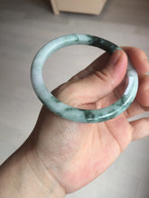 Load image into Gallery viewer, 57.5mm certificated Type A 100% Natural light green with green floating flowers Jadeite Jade bangle AS82-3025