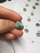 Load image into Gallery viewer, Type A 100% Natural Icy Watery Green Blue Yellow Freeform Light Heart Free Soul Design Jadeite Jade Pendant Group BS125