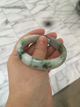 Load image into Gallery viewer, 54mm certified 100% natural Type A green/dark green/white/brown jungle camouflage color jadeite jade bangle BG22-1726