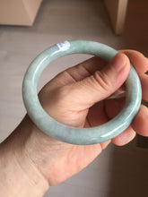 Load image into Gallery viewer, 59.8mm Certified Type A 100% Natural white/purple/green round cut jadeite Jade bangle PE123-0295