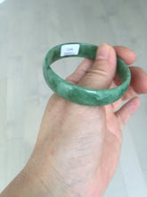 Load image into Gallery viewer, 52.8mm certified 100% natural Type A forest green dark green jadeite jade bangle BP15-8593
