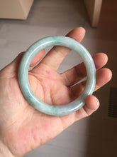Load image into Gallery viewer, 59.8mm Certified Type A 100% Natural white/purple/green round cut jadeite Jade bangle PE123-0295